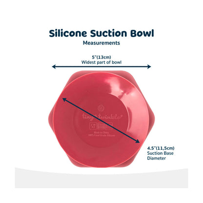 Tiny Twinkle Silicone Suction Bowl Burgundy - 1 pack