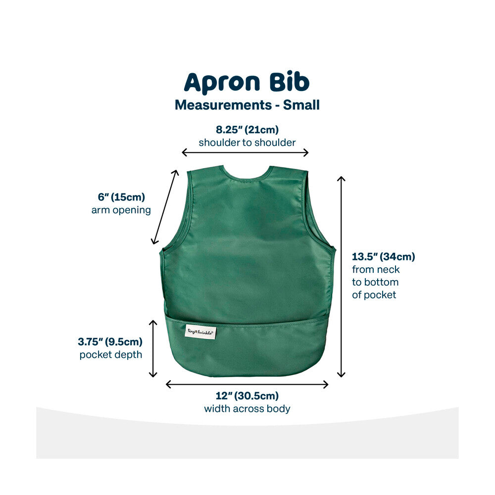 Tiny Twinkle Apron Bib Infant Slate Olive - 2 pack