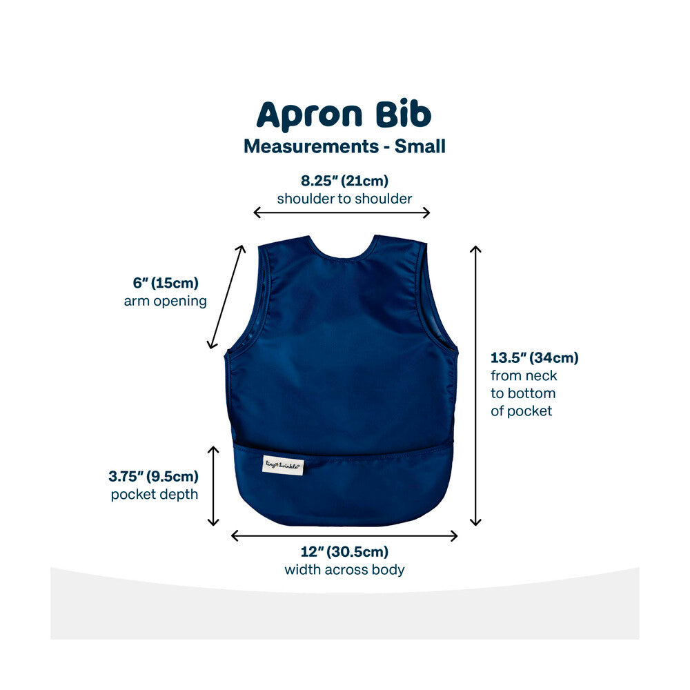 Tiny Twinkle Apron Bib Infant Grey Indigo - 2 pack