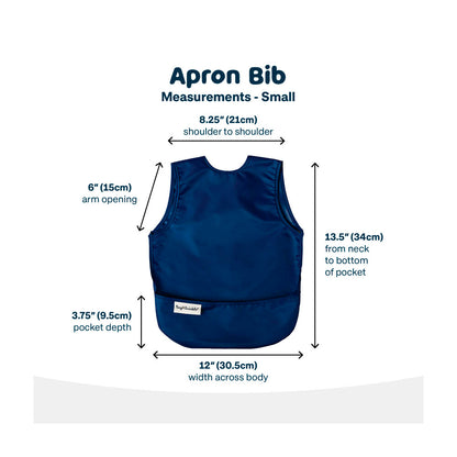 Tiny Twinkle Apron Bib Infant Grey Indigo - 2 pack