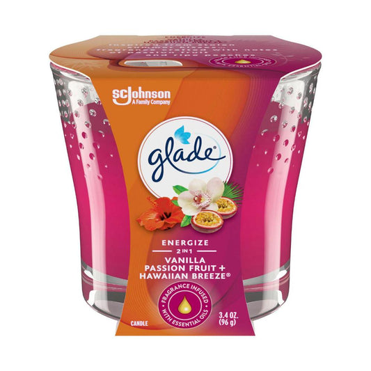Glade 2 in 1 Vanilla Passionfruit & Hawaiian Breeze Candle - 1 each