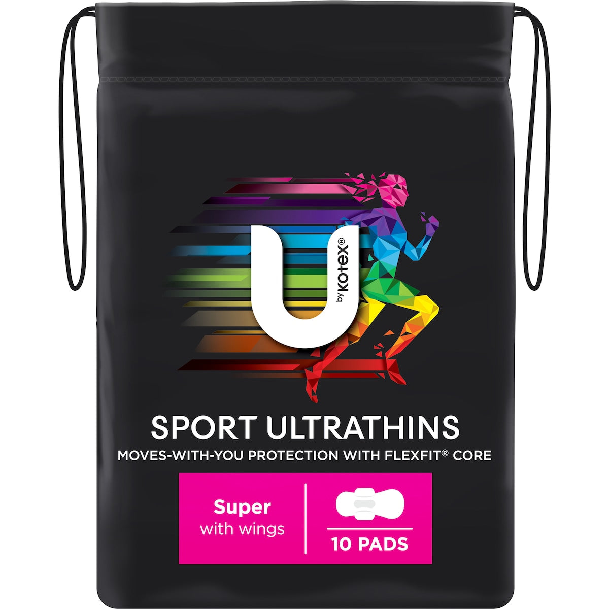 U By Kotex Sport Pads Super With Wings 10 Pack