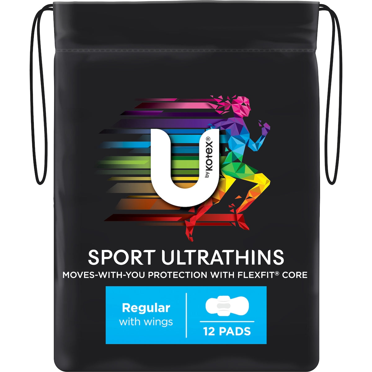 U By Kotex Sport Pads Regular With Wings 10 Pack