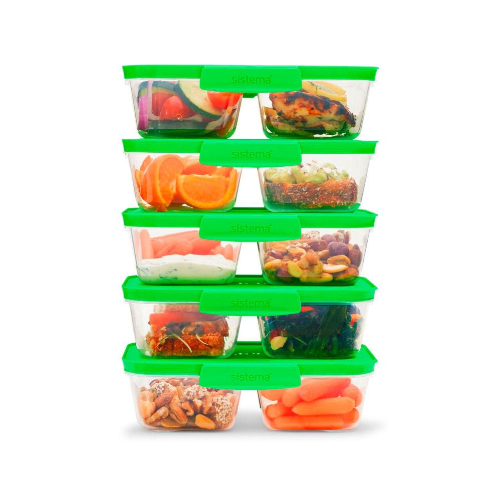 Sistema Nest It Meal Prep Containers 870ml - 5 Pack