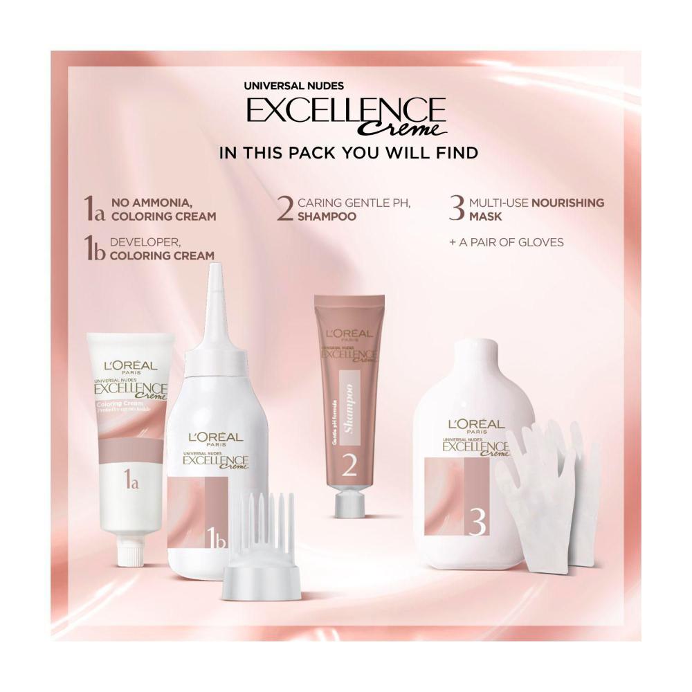 L'Oreal Excellence Creme Nude 1u Universal Black - 1 Pack