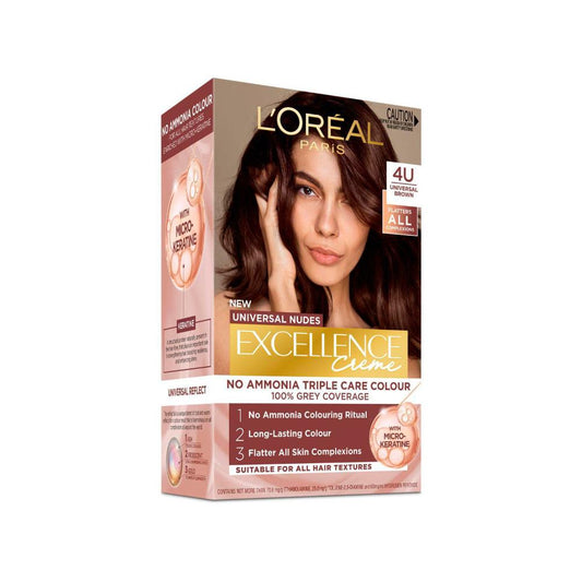 L'Oreal Excellence Creme Nude 4u Universal Brown - 1 Pack