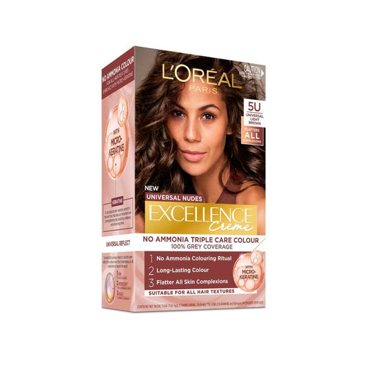 L'Oreal Excellence Creme Nude 5u Universal Light Brown - 1 Pack