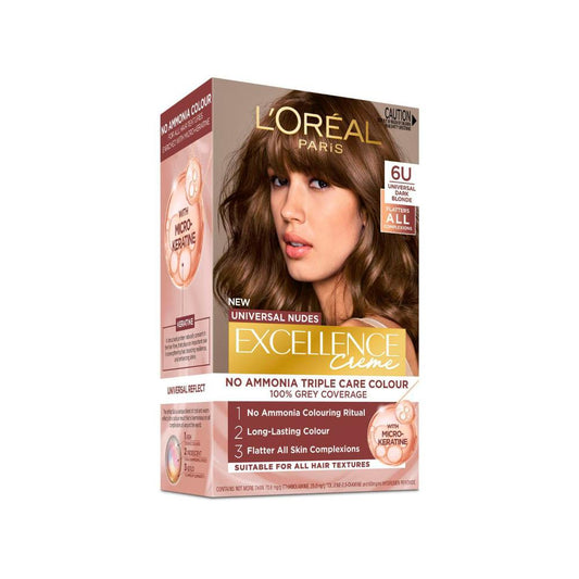L'Oreal Excellence Creme Nude 6u Universal Dark Blonde - 1 Pack