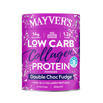 Mayvers Low Carb Collagen Protein Double Choc Fudge - 280g