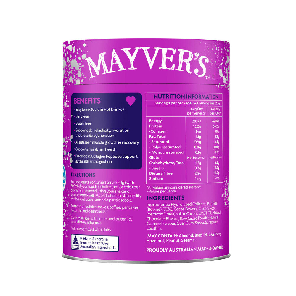 Mayvers Low Carb Collagen Protein Double Choc Fudge - 280g