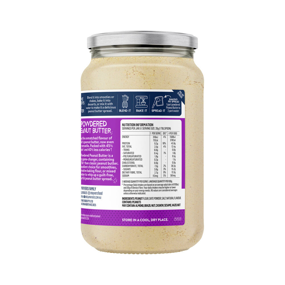 Mayvers Powdered Peanut Butter Original - 160g