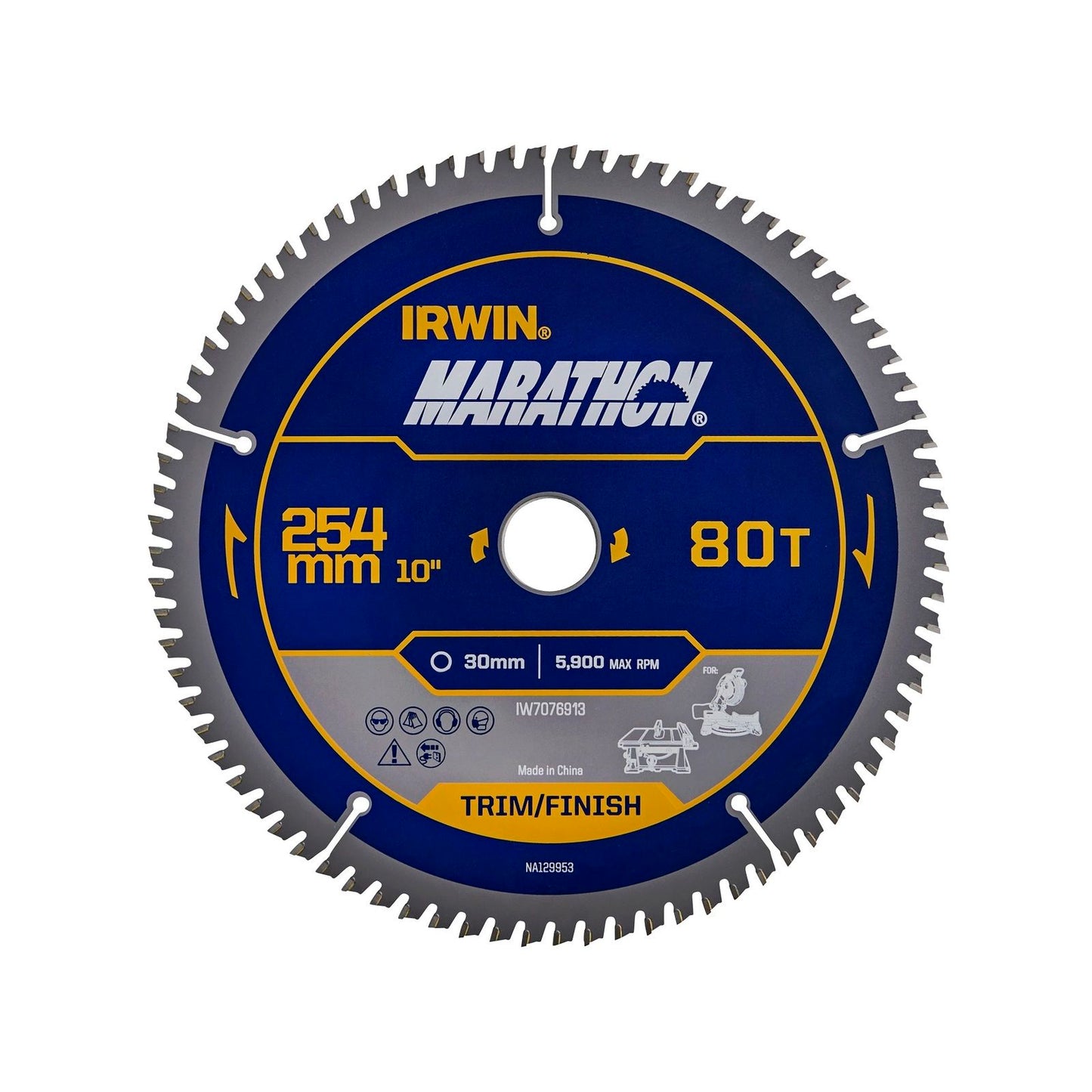 Irwin Marathon Circular Saw Blade - 254mm - 80T