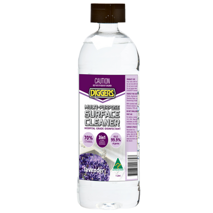 DIGGERS Lavender Multi-Purpose Surface Cleaner 1L Liquid Disinfectant