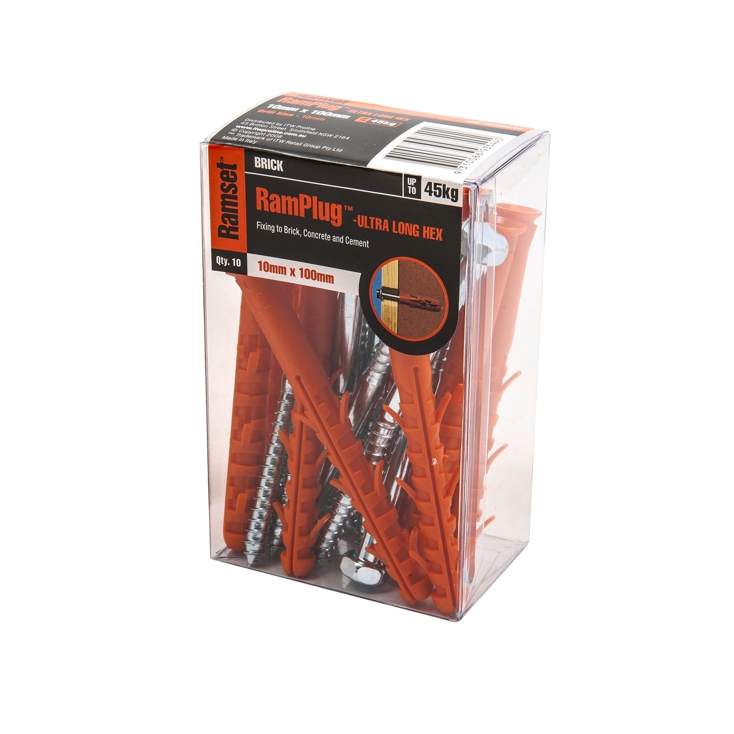 Ramset Ultra Long Hex Anchor - 10 x 100mm - 10 Pack