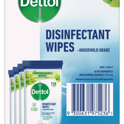 Dettol Multi Purpose Disinfectant Cleaning Wipes - 440 Pack
