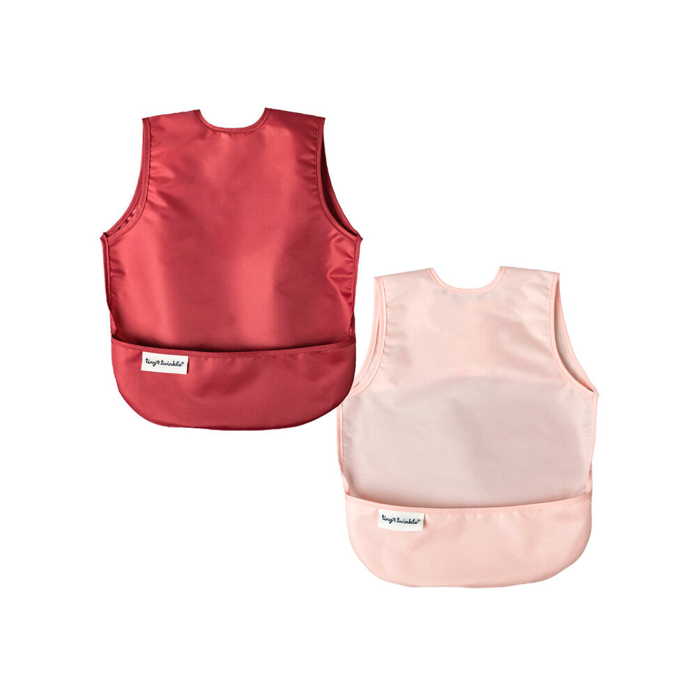 Tiny Twinkle Apron Bib Infant Rose Burgundy - 2 pack
