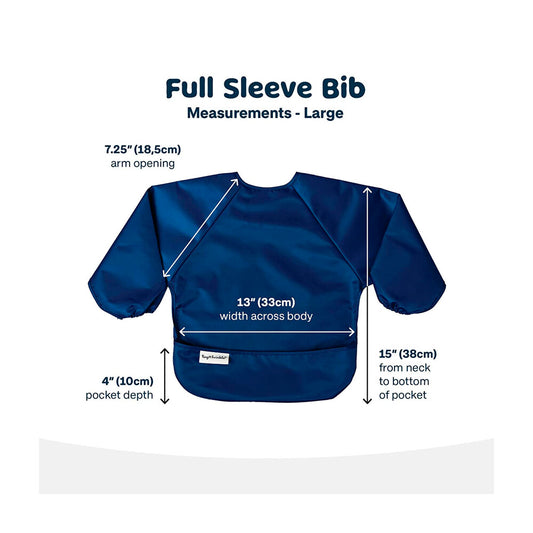 Tiny Twinkle Long Sleeve Bib Toddler Grey Indigo - 2 pack