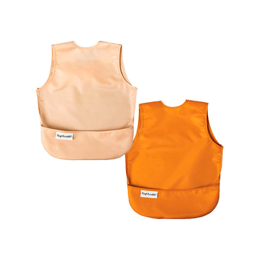 Tiny Twinkle Apron Bib Toddler Sand Cinnamon - 2 pack