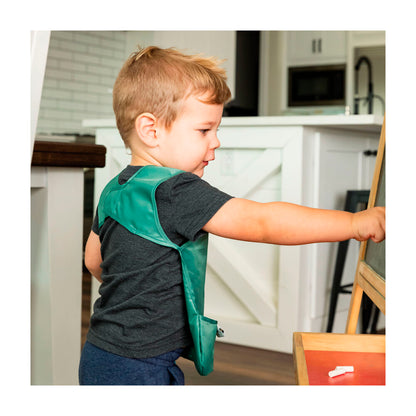 Tiny Twinkle Apron Bib Toddler Slate & Olive - 2 pack