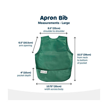 Tiny Twinkle Apron Bib Toddler Slate & Olive - 2 pack