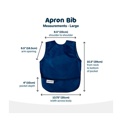 Tiny Twinkle Apron Bib Toddler Grey Indigo - 2 pack
