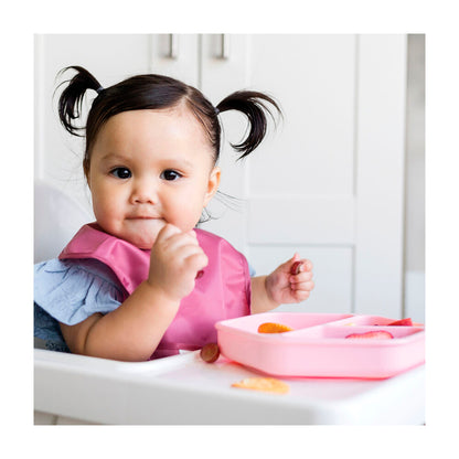 Tiny Twinkle Silicone Suction Plate And Lid Set Pink - 1 each
