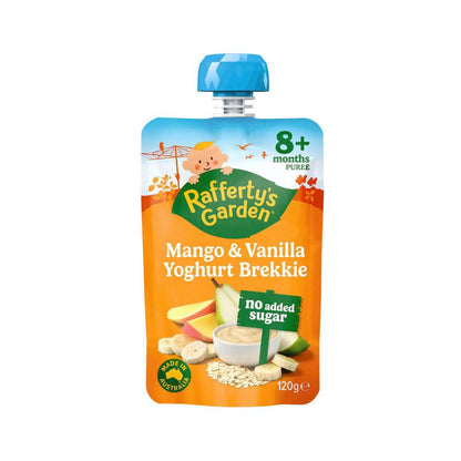 Raffertys Garden Mango & Vanilla No Added Sugar Yoghurt Brekkie 8 Mont ... 120g