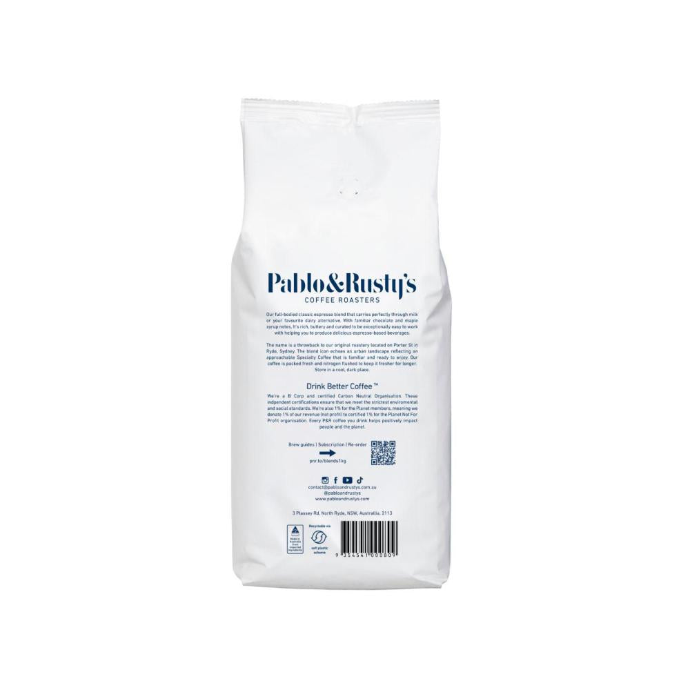 Pablo And Rusty's Porter St Specialty Coffee Beans - 1kg