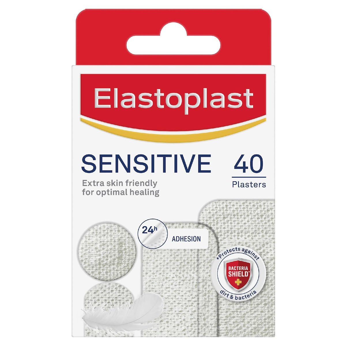 Elastoplast Sensitive Assorted White Plasters For Wound Protection 40 pack