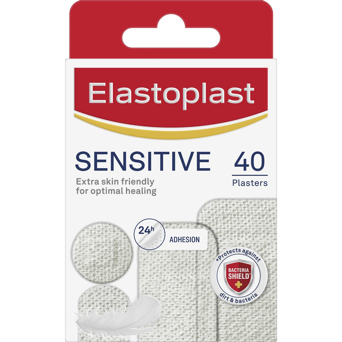 Elastoplast Sensitive Assorted White Plasters For Wound Protection 40 pack