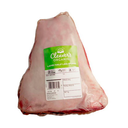 Cleavers Organic Lamb Leg Roast Half - approx. 1.6kg