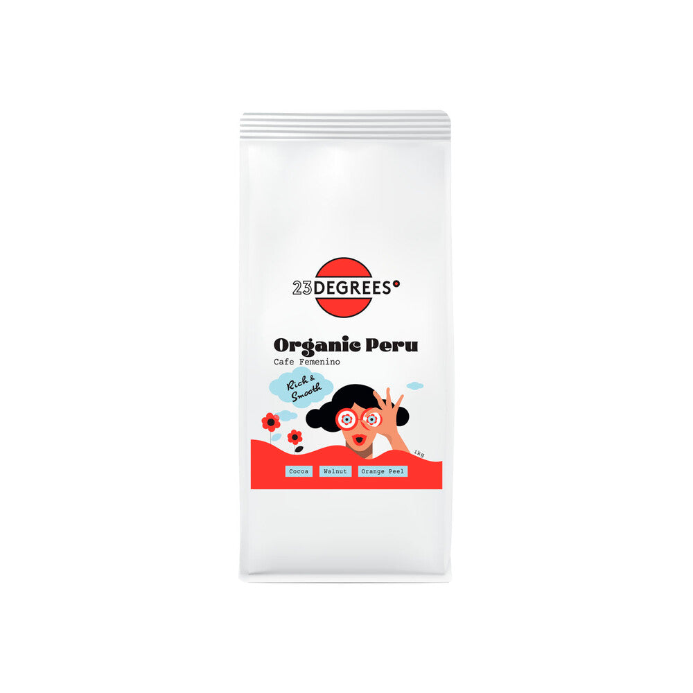 23 Degrees Coffee Roasters Organic Peru Whole Bean - 1kg