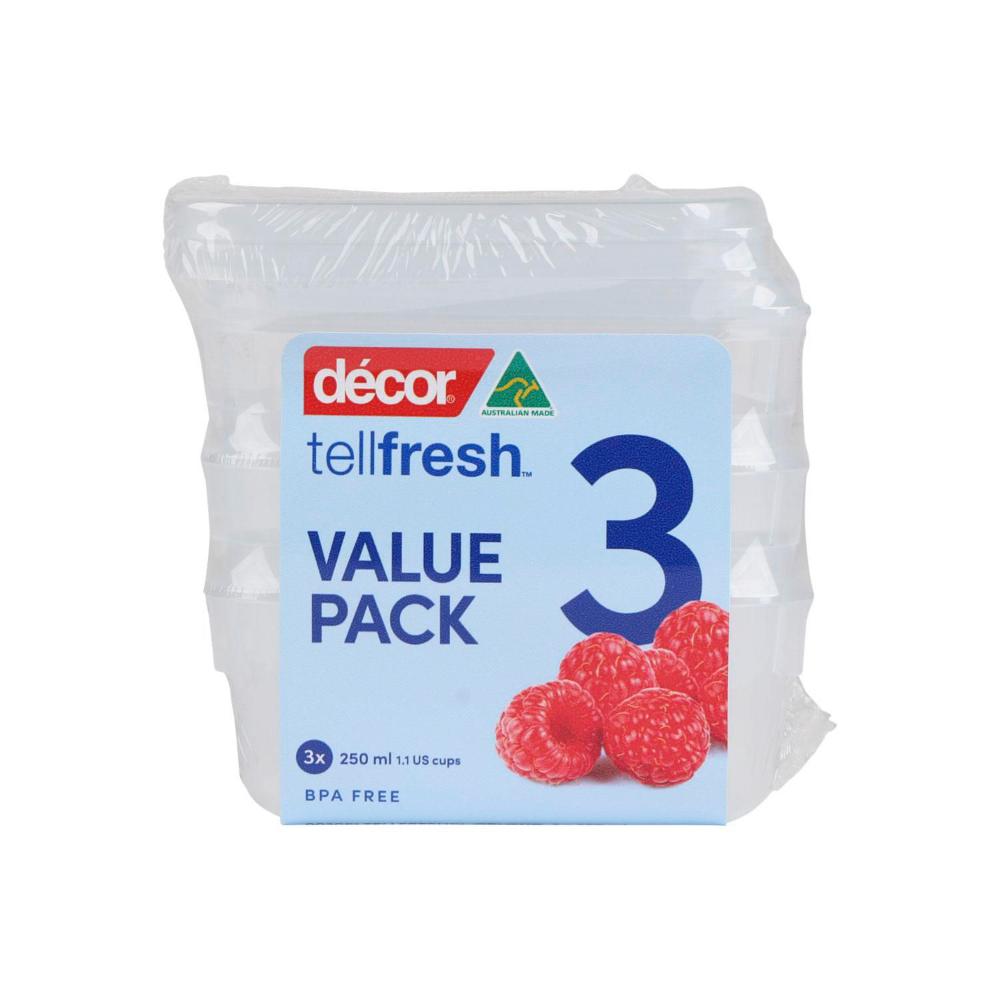 Decor Tellfresh Containers 250ml - 3PACK