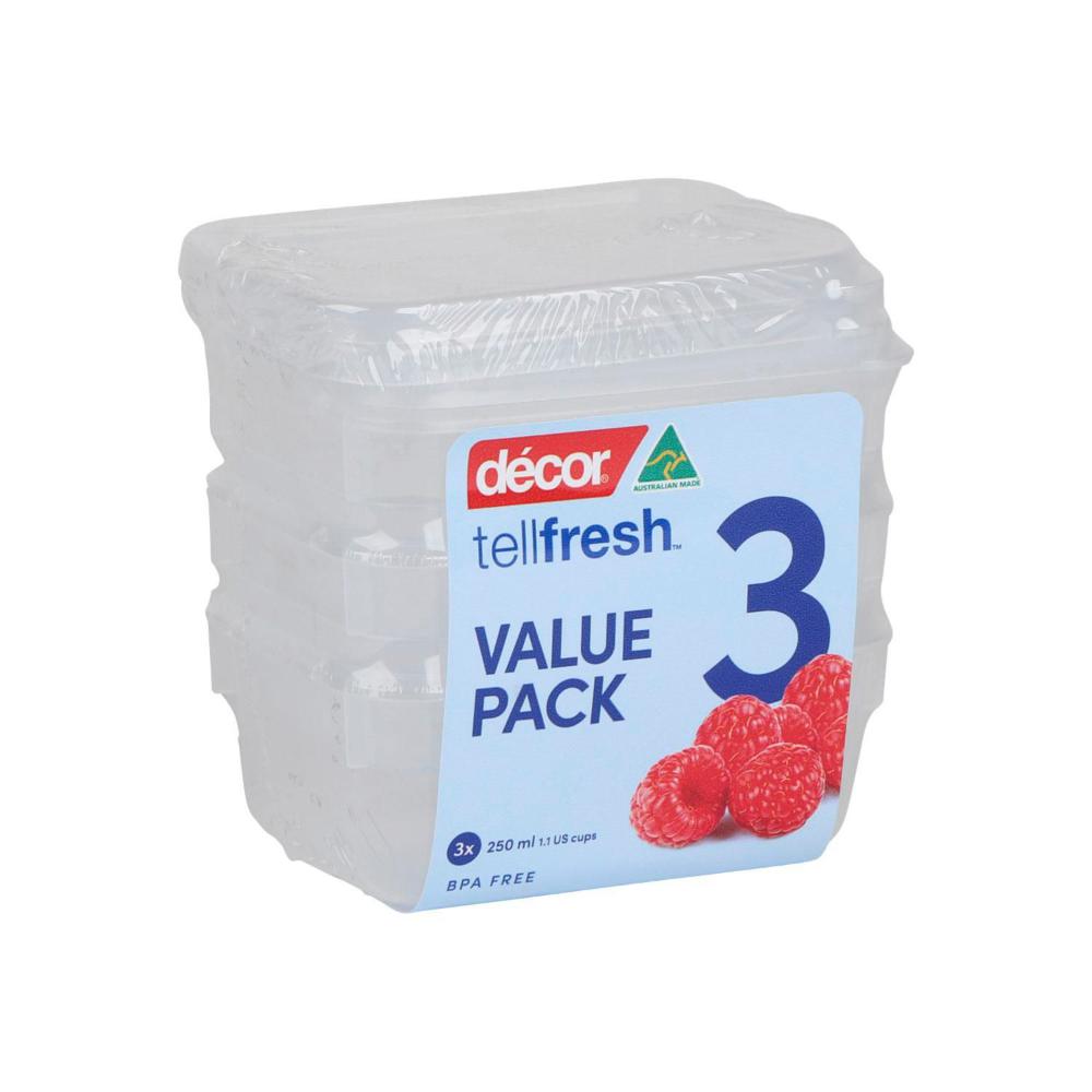 Decor Tellfresh Containers 250ml - 3PACK