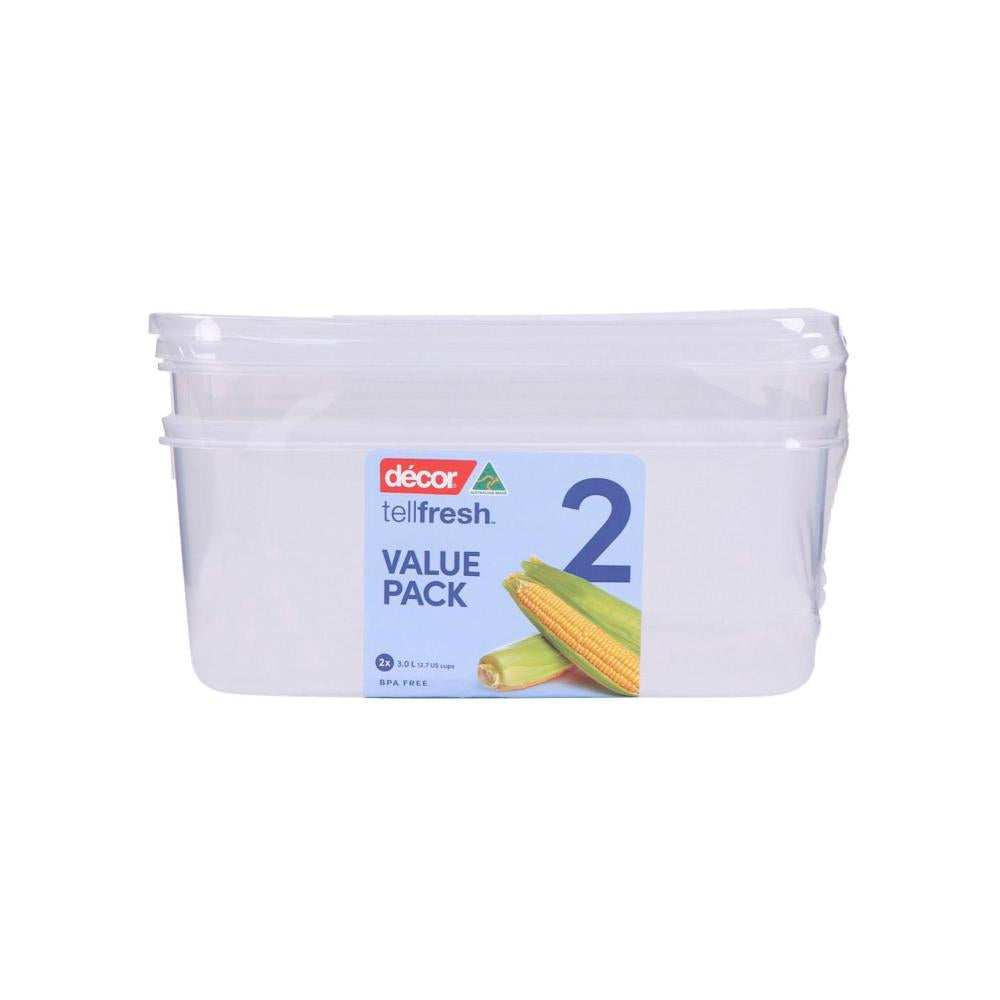 Decor Tellfresh Containers 3litre - 2PACK