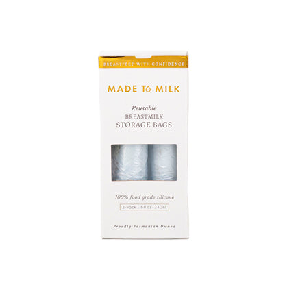 Made To Milk Reusable Breastmilk Storage Bags Blue - 2 pack