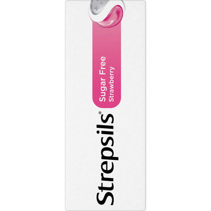 Strepsils Sore Throat Sugar Free Strawberry Lozenges 36 Pack
