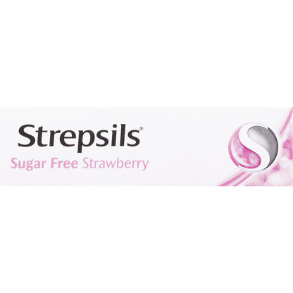 Strepsils Sore Throat Sugar Free Strawberry Lozenges 36 Pack