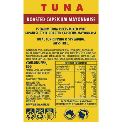 Sirena Tuna Roasted Capsicum Mayo Snacking 75g