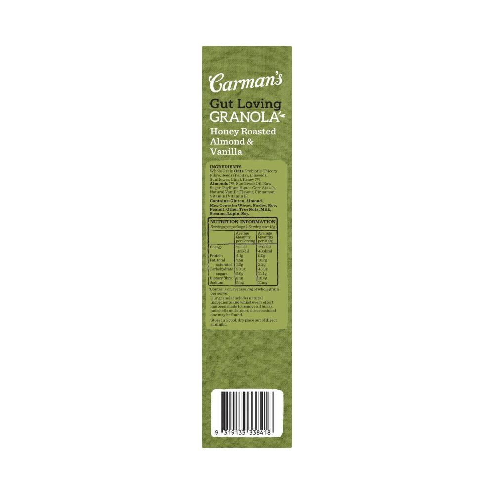 Carman's Granola Gut Loving Honey Roasted Almond & Super Seed - 425g