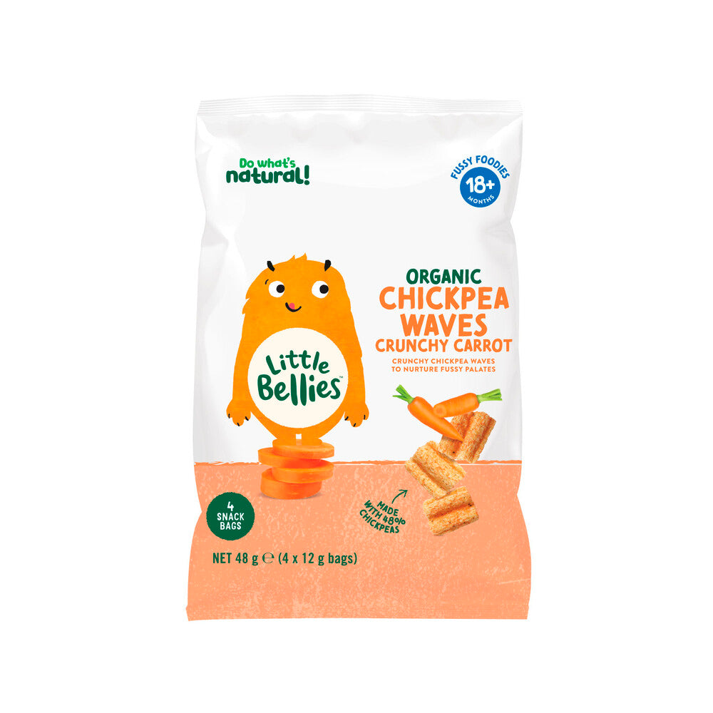 Little Bellies Organic Chickpea Waves Crunchy Carrot - 48g