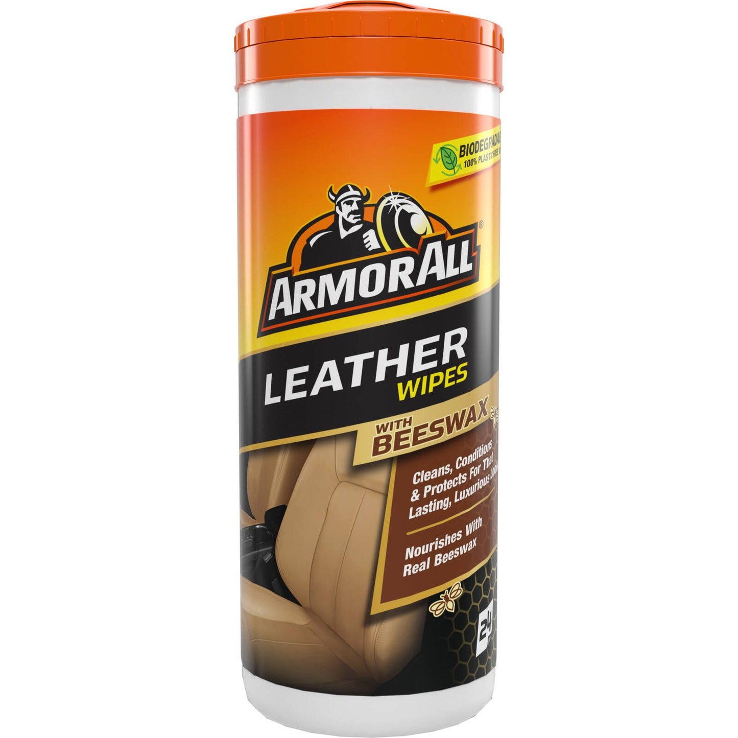 Armor All Leather Cleaning Wipes - 24 Pack - 84 x 220mm