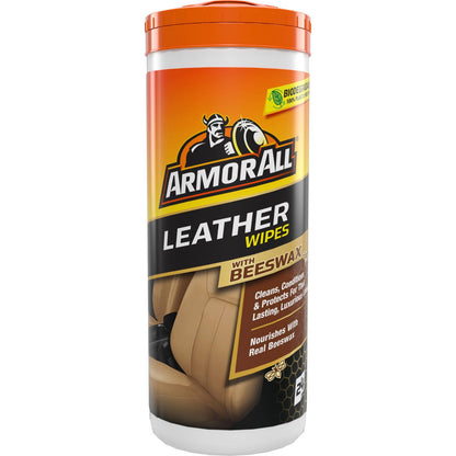 Armor All Leather Cleaning Wipes - 24 Pack - 84 x 220mm