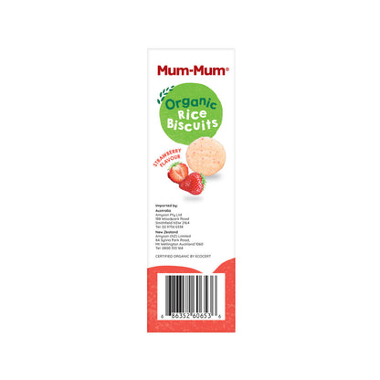 Mum-mum Organic Strawberry Rice Biscuits - 40g