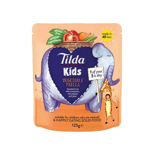Tilda Kids Vegetable Paella Rice Pouch - 125g