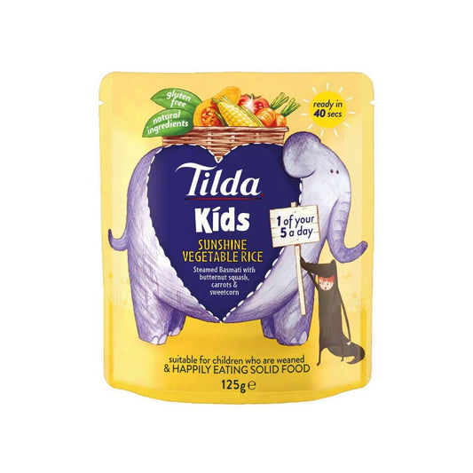 Tilda Kids Sunshine Vegetable Rice Pouch - 125g