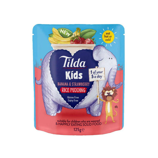 Tilda Kids Banana & Strawberry Rice Pudding Pouch - 125g