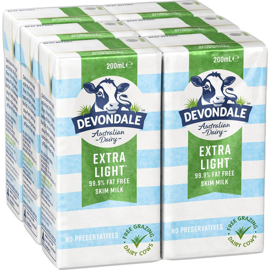 Devondale Skim Milk Long Life Uht Milk 200ml X 6 Pack