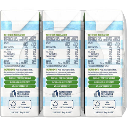 Devondale Skim Milk Long Life Uht Milk 200ml X 6 Pack