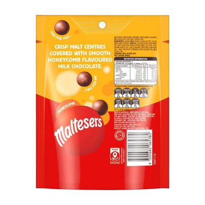 Maltesers Honeycomb Milk Chocolate Snack & Share Bag - 125g